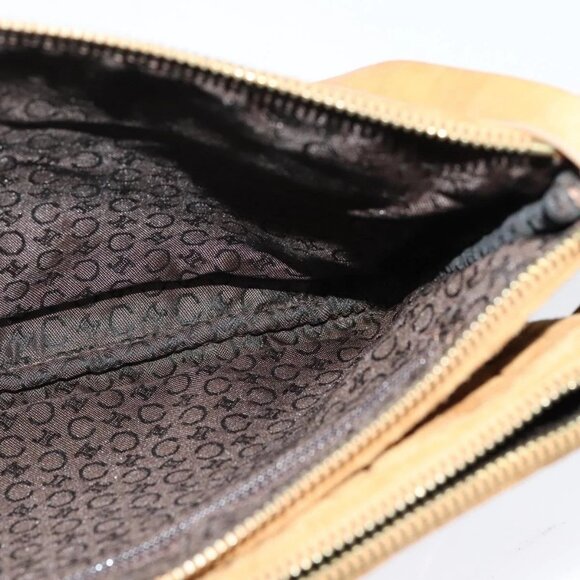 CELINE C Macadam Canvas Shoulder Bag Suede Brown Gold Auth mr1313 - Picture 11 of 16